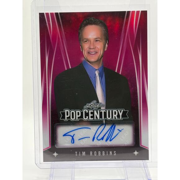 2025 Leaf Pop Century Tim Robbins Prsmatic Pink Auto 5/8 SP Shawshank Redemption - Picture 1 of 2